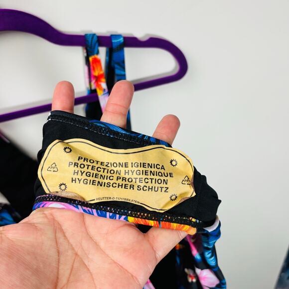 One Piece Swimsuit Tummy Control Bathing Suit Ruched Front Cross‎ Swimwear 5X - Picture 5 of 9